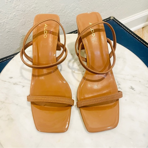 NWT Aldo Mod-Block Nude Step In Heels Size 10 - Picture 1 of 12